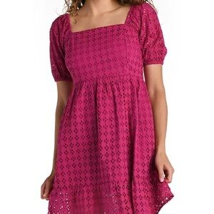La Blanca Saltwater Sands Cotton Eyelet Cover-Up Dress